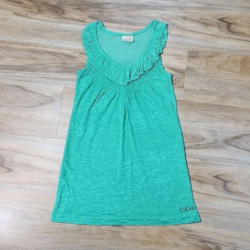🔺️O'Neill Green Stretchy Burnout Sleeveless Top XSmall
